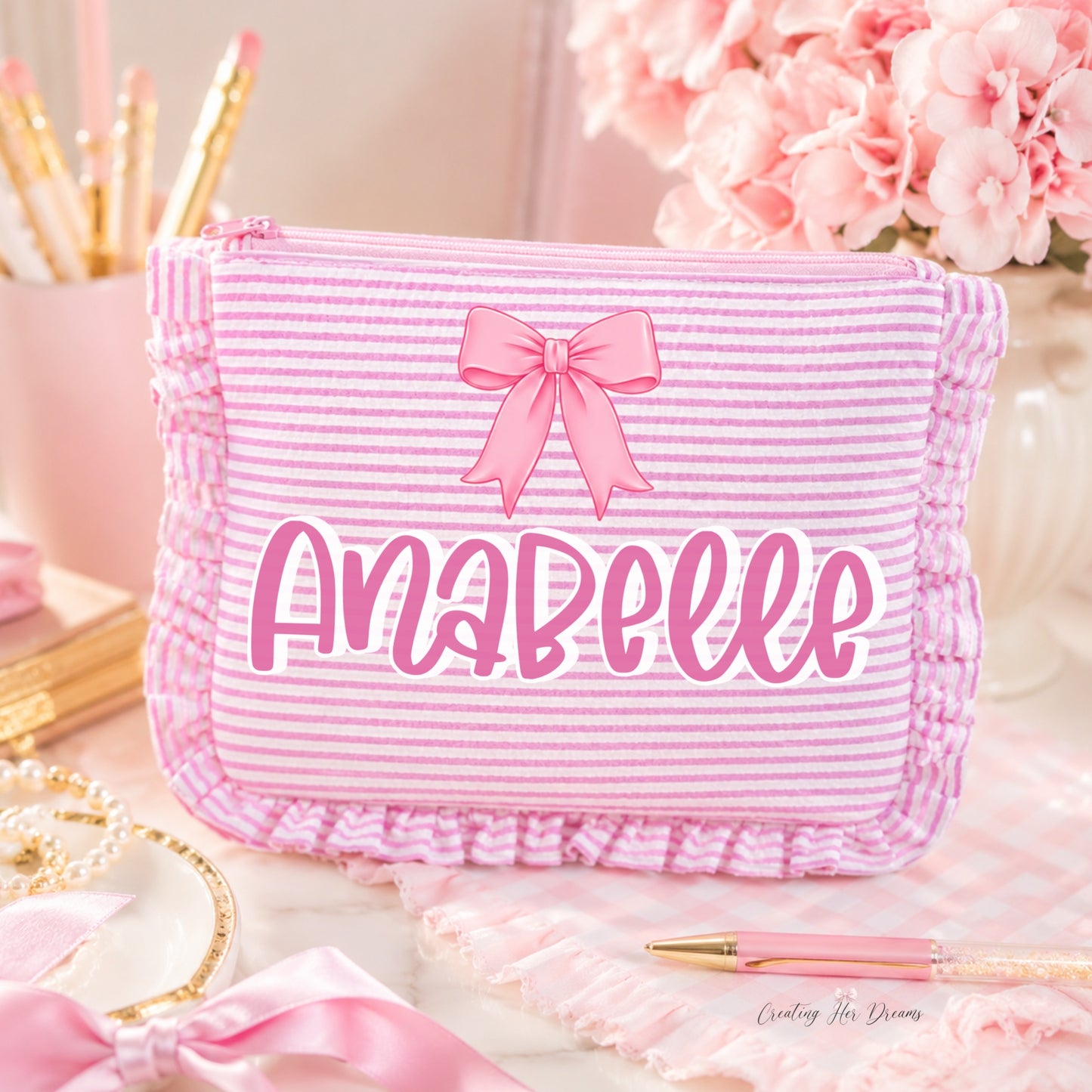 SIS POUCH |  Ruffle Bow Pouch