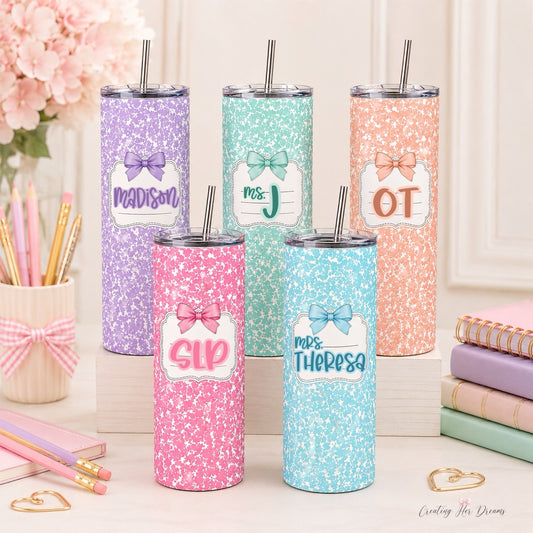 SIS TUMBLER | Pastel Composition Tumbler